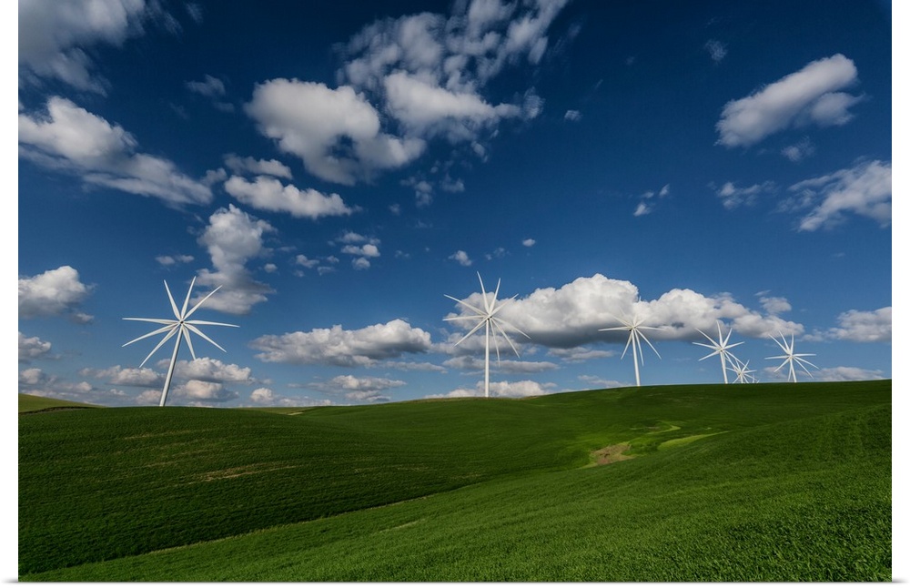 Wind turbines in the Palouse region of Washington.