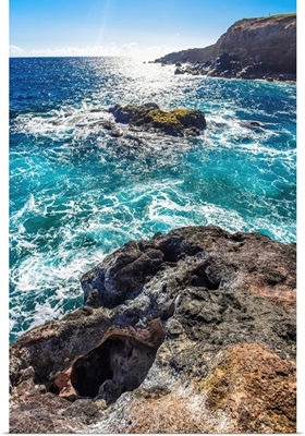 A Beautiful Seashore Scene On The North Shore Of Mona, Kona, Hawaii