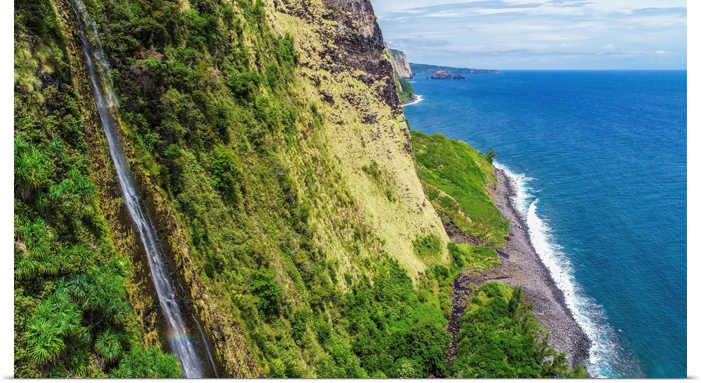Big Island Hawaii. A remote waterfall on Hawaii's big island.