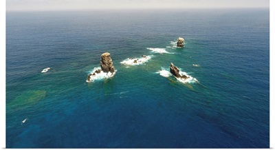 Aerial photograph of Alijos Rocks off the coast of Mexico