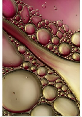 Rubies and Gold Bubble Abstract