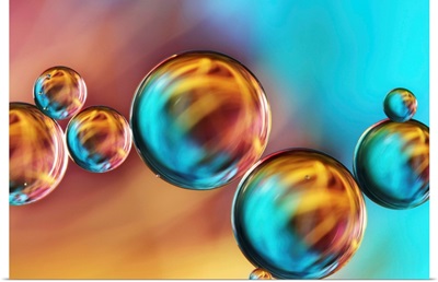 Techno-Coloured Bubble Abstract