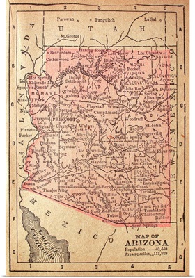 1880 Map Of Arizona