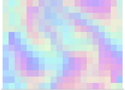 Abstract Rainbow Pixel Pattern