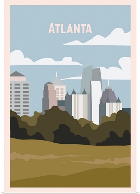 Atlanta Modern Vector Travel Poster
