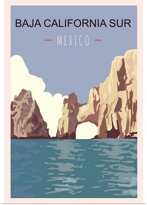 Baja California Sur Modern Vector Travel Poster