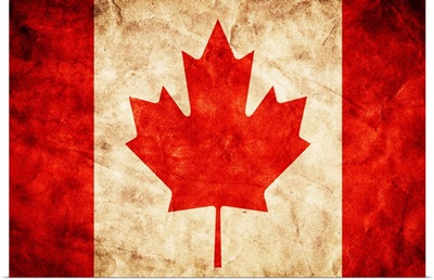 Canadian flag in a grunge style