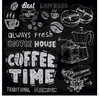 Coffee Time - Chalkboard Coffeehouse Sign
