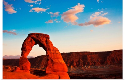 Dedicate Arch at Sunset in Arches National Park, Utah