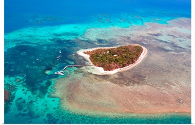Green Island, Great Barrier Reef, Cairns Australia seen from above