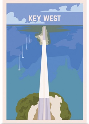 Key West Modern Vector Travel Poster
