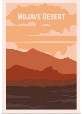 Mojave Desert Modern Vector Travel Poster