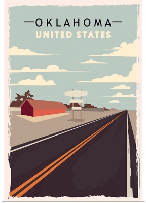 Oklahoma Modern Vector Travel Poster