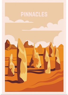 Pinnacles Modern Vector Travel Poster