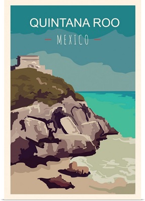 Quintana Roo Modern Vector Travel Poster
