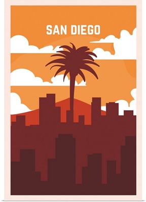 San Diego Modern Vector Travel Poster