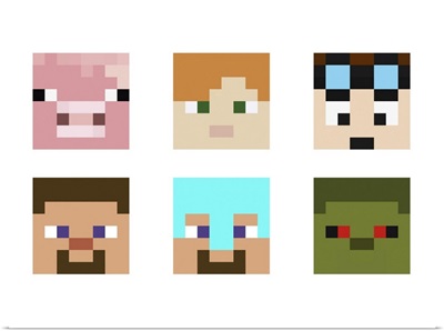 Set Of Pixel Avatars