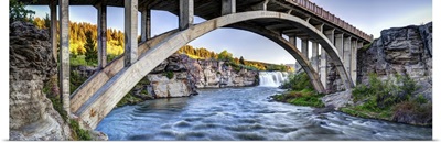 Waterfall Under Bridge, Alberta, Canada