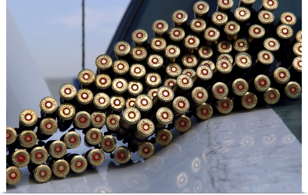 November 23, 2006 - Prior to a patrol through the streets of Baghdad, Iraq, 7.62 mm rounds are ready to be loaded at the H...