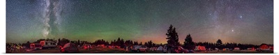 A 360 degree panorama with aurora and bands of airglow at a Summer Star Party