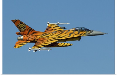 A Belgian Air Component F-16 Fighting Falcon In Tiger Colors For The NATO Tiger Meet