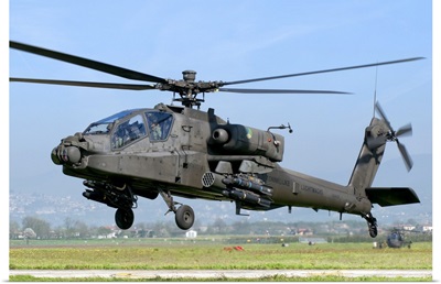A Dutch AH-64 Apache deployed to Frosinone Air Base, Italy for training