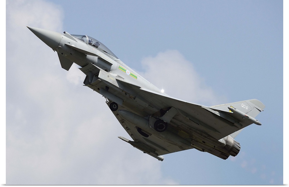 March 29, 2013 - A Eurofighter Typhoon of the Royal Air Force in flight over Langkawi Airport, Malaysia.