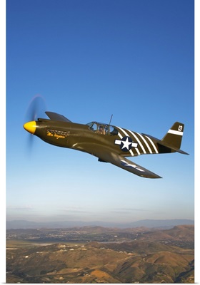 A P 51A Mustang in flight