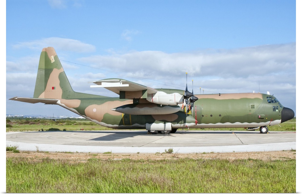 A Portuguese Air Force C-130H Hercules at Montijo Air Base, Portugal.