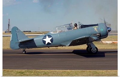 A T-6 Harvard trainer aircraft in Midland, Texas
