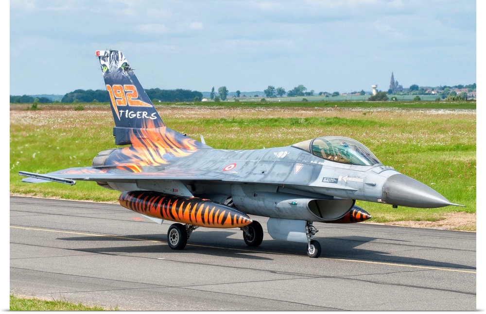 A Turkish Air Force F-16C Fighting Falcon on the flight line at Cambrai Air Base, France, during NATO Tiger Meet 2011.