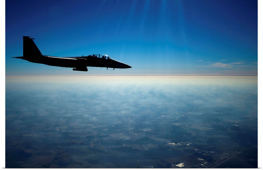 December 17, 2010 - A U.S. Air Force F-15E Strike Eagle aircraft flies over North Carolina during a training mission.