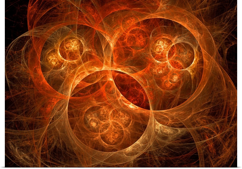 Abstract conceptual image of atomic worlds.