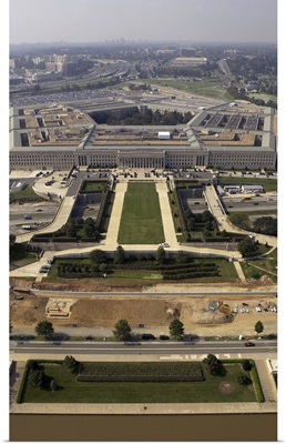Aerial photograph of the Pentagon with the River Parade Field in Arlington Virginia