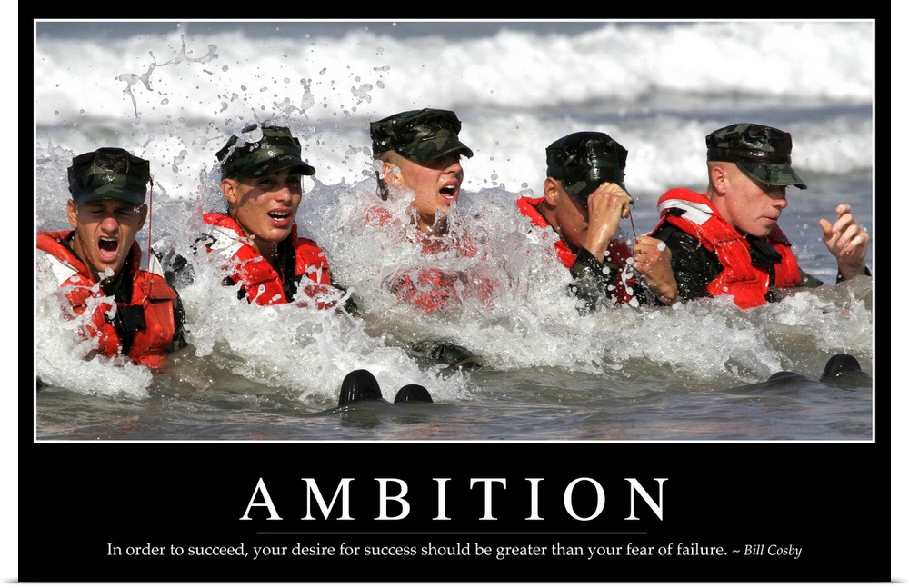 Ambition: Inspirational Quote and Motivational Poster