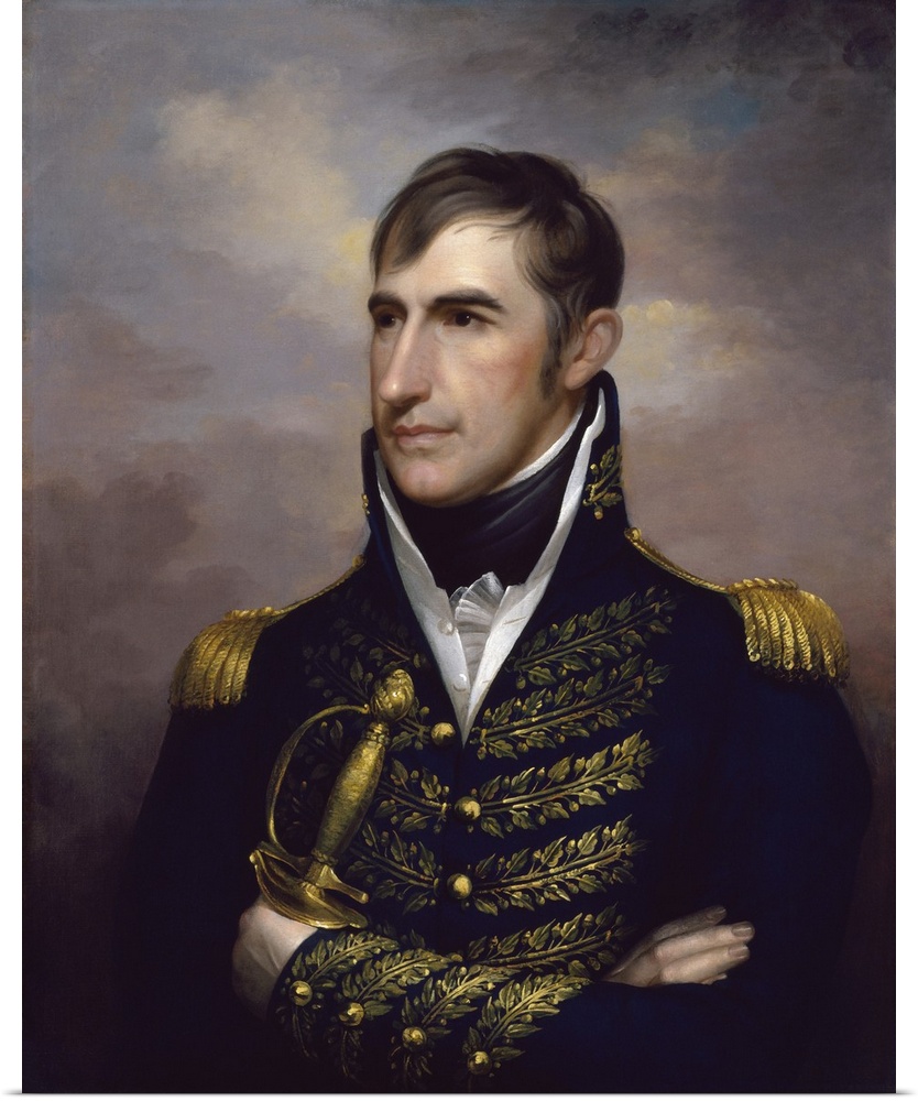 American history painting of President William Henry Harrison.
