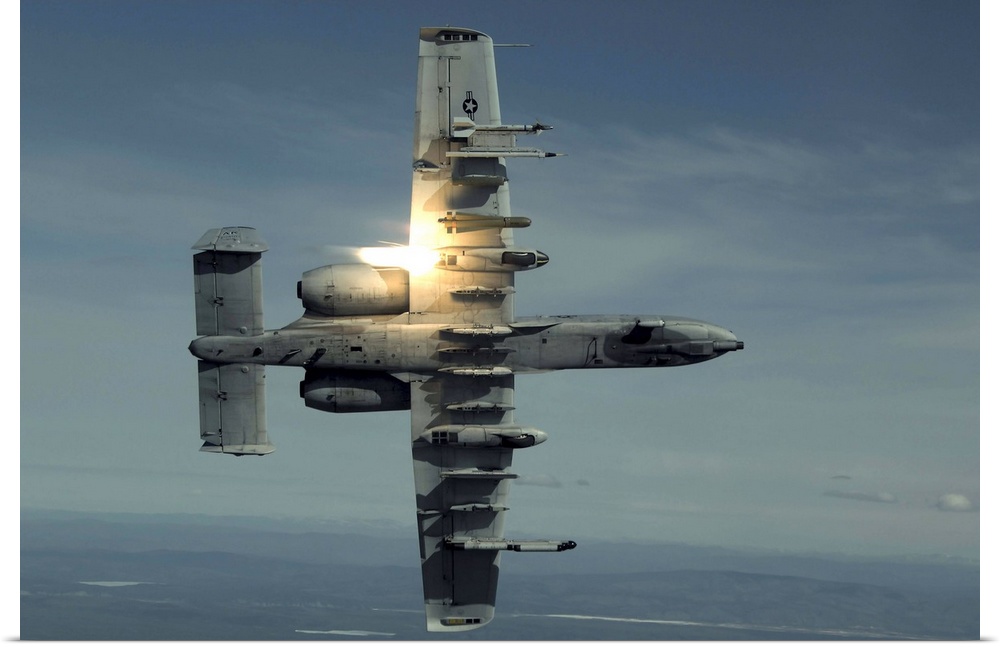 An A-10 Warthog breaks over the Pacific Alaska Range Complex during live fire training.