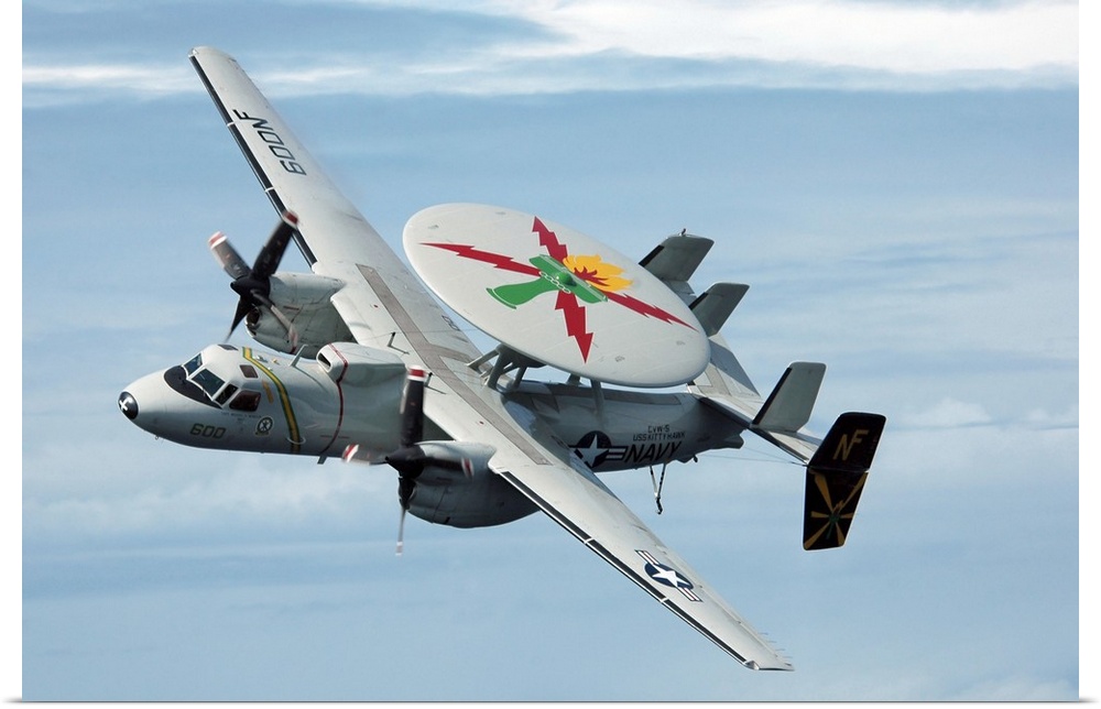 An E-2C Hawkeye in flight.