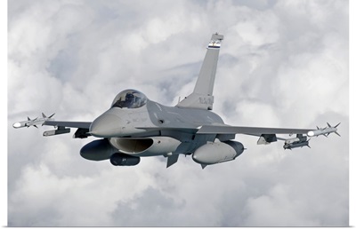 An F-16 from the Colorado Air National Guard in flight over Brazil