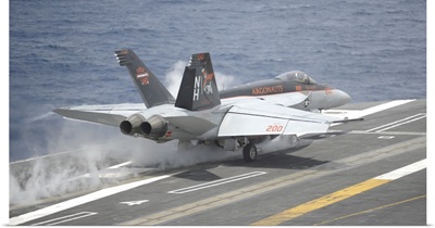 An F/A-18E Super Hornet Launches From USS Nimitz