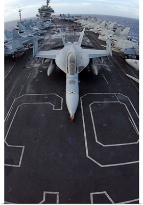 An F/A-18F Super Hornet of Strike Fighter Squadron 102