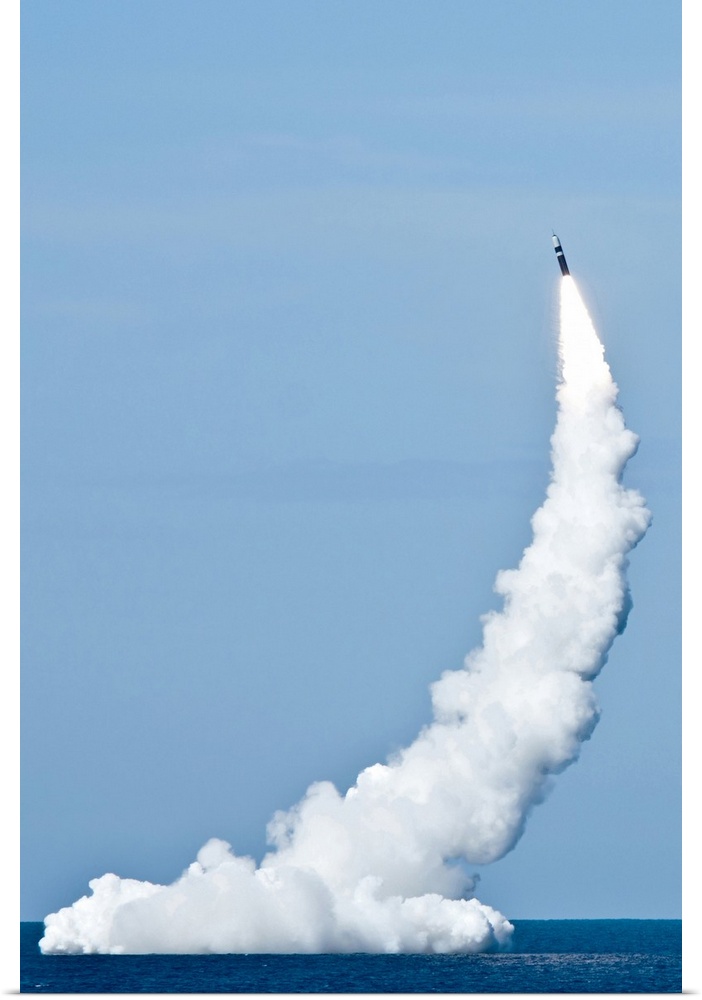Pacific Ocean, March 1, 2011 - An unarmed Trident II D5 missile launches from the Ohio-class fleet ballistic-missile subma...