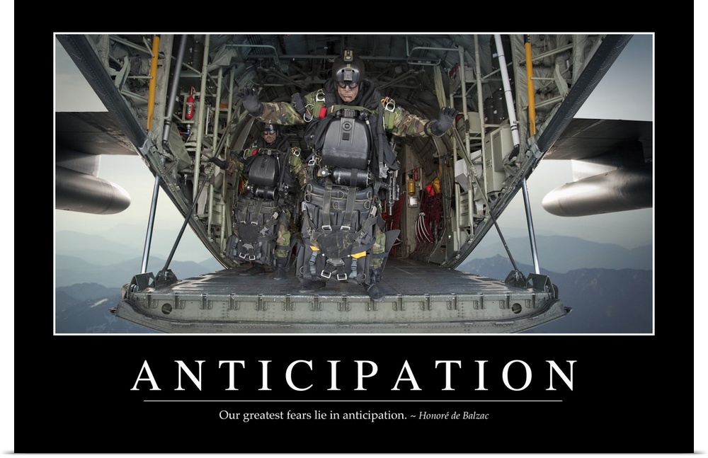 Anticipation: Inspirational Quote and Motivational Poster