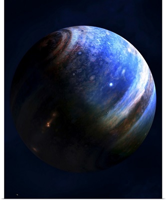 Artists concept of an Extrasolar Gas Giant with two of its many moons