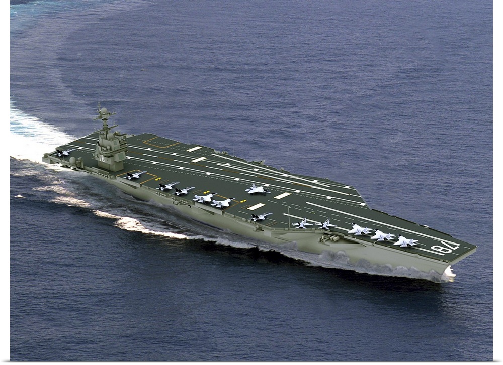 Artist's concept of CVN21 one of a new class of aircraft carriers