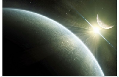 Artist's concept of Epsilon Eridani, a possible habitable planet