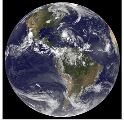 August 24, 2011 - Satellite view of the Full Earth with Hurricane Irene
