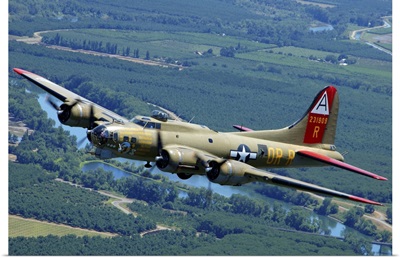 B-17 Flying Fortress flying over Concord, California