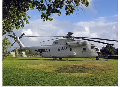 CH53 Sea Stallion heavy lift transport helicopter on display