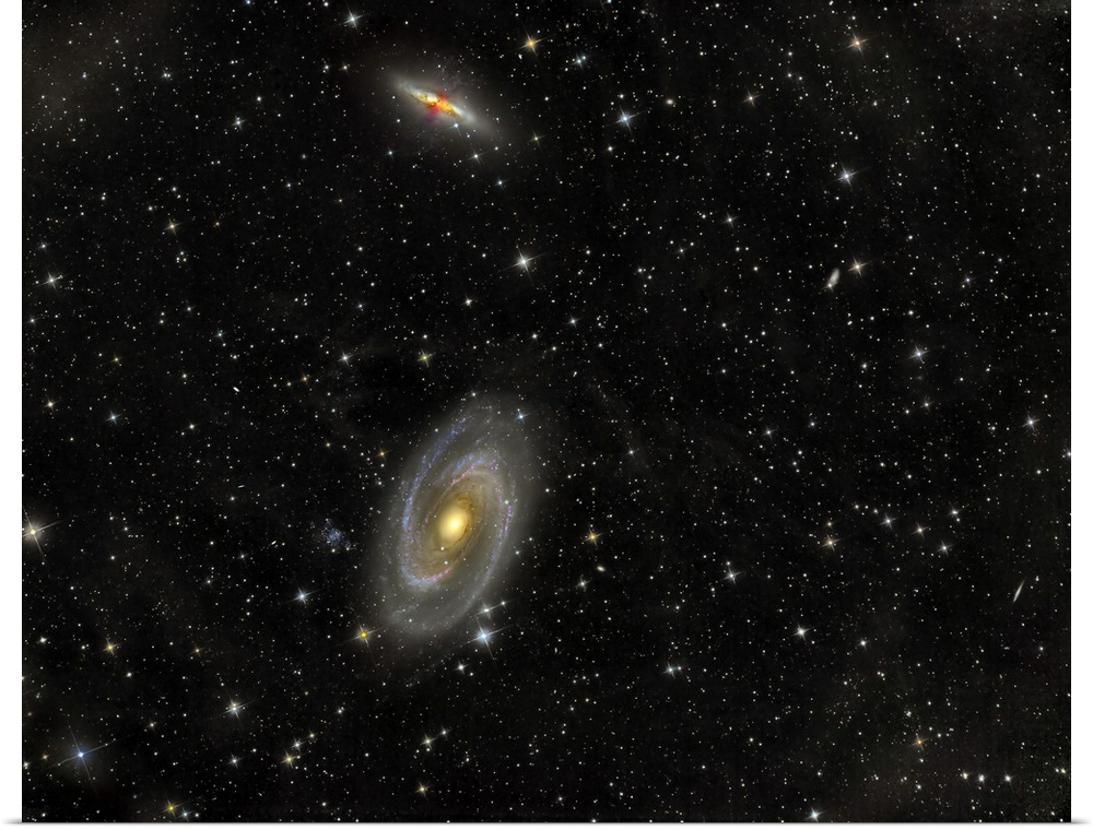 Cigar Galaxy and Bode's Galaxy in the constellation Ursa Major.